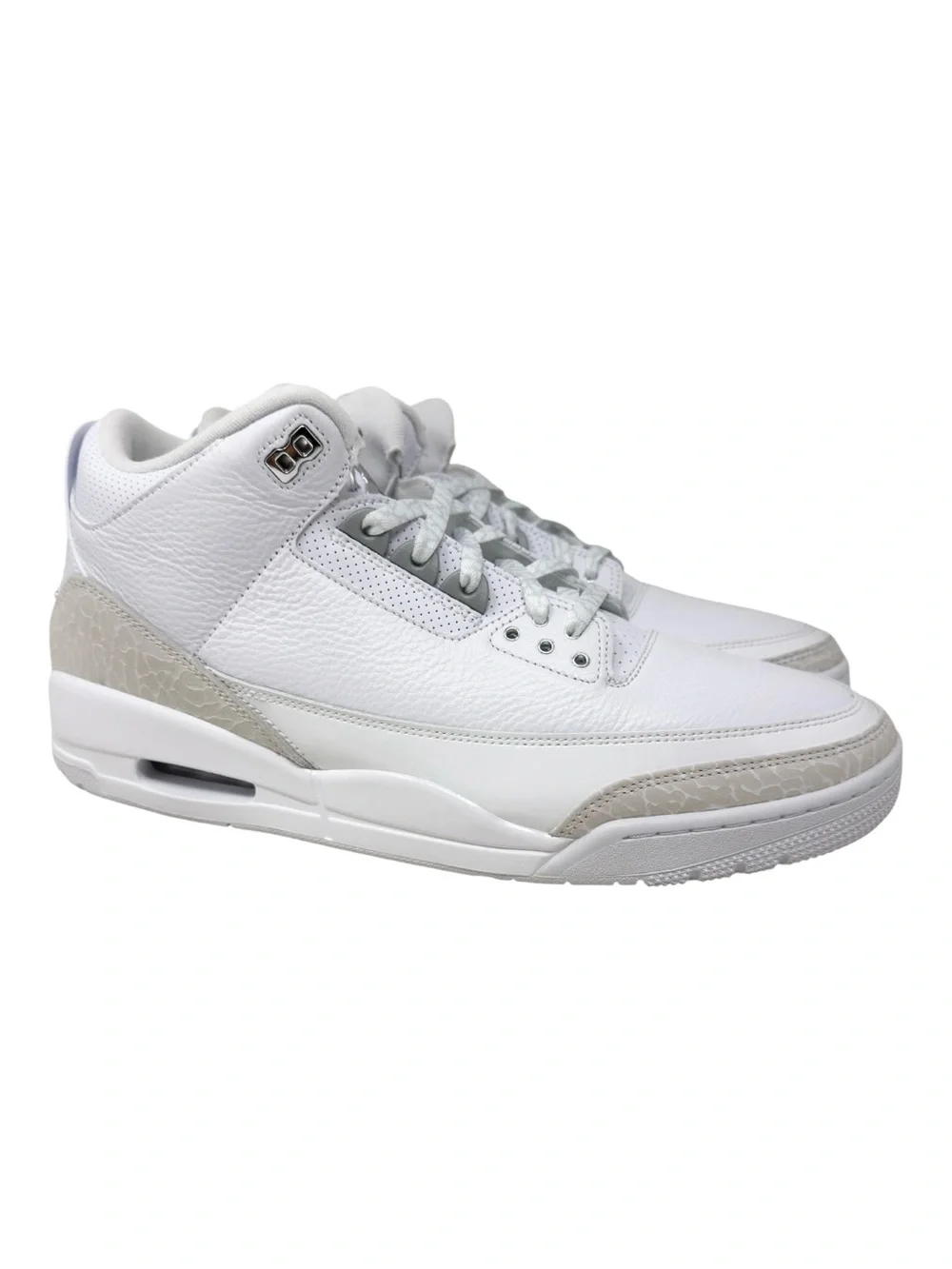 Air Jordan 3 Retro Pure Money CT8532-111 White/Metallic Silver Size 14